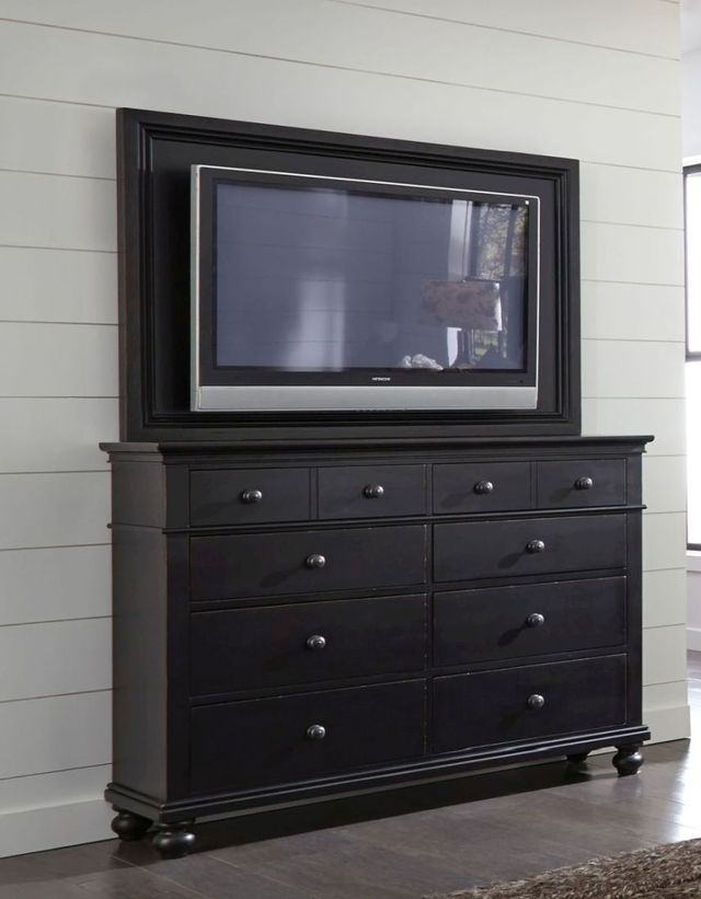 Aspenhome® Oxford Rubbed Black TV Frame with TV Mount 1