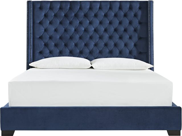 Signature Design by Ashley® Coralayne Blue Queen Upholstered Bed-2