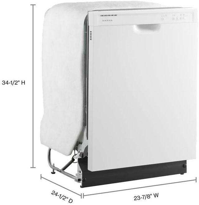 Amana® 24" White Front Control Built In Dishwasher 4