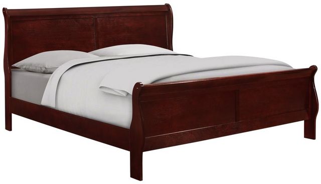 Louis Philip Sleigh Bedroom Set (Black) Crown Mark Furniture