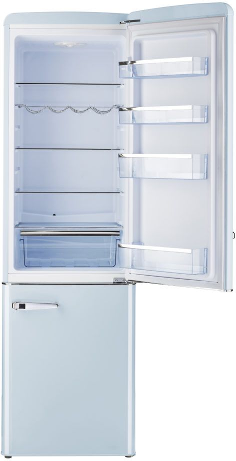Unique® Appliances Classic Retro 9.0 Cu. Ft. Powder Blue Counter Depth Freestanding Bottom Freezer Refrigerator 1