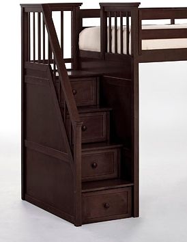 Hillsdale Furniture Schoolhouse Chocolate Twin Loft with Desk End-1