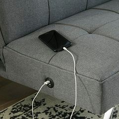 Sivley Adjustable Sofa (Grey)-1