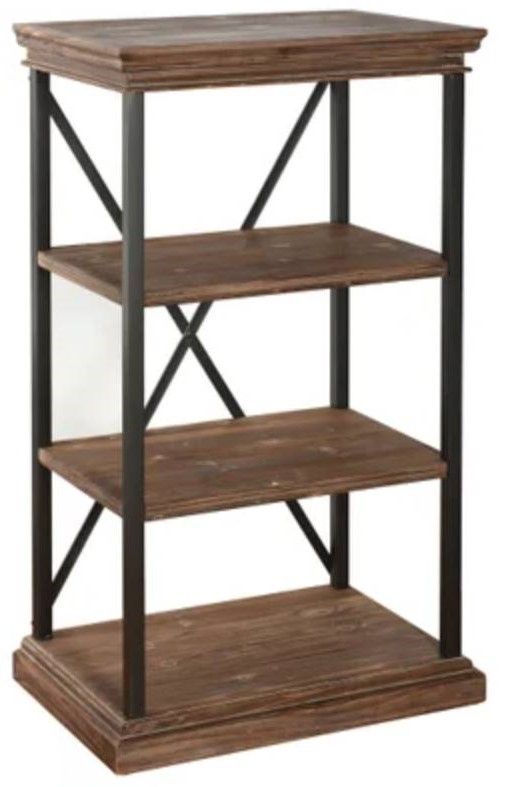 Stylecraft Black/Brown Bookcase Hess Furniture & Appliance Mt