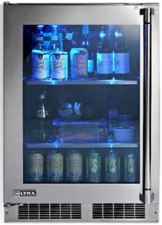 Lynx® 24" Stainless Steel Outdoor Glass Door Refrigerator 