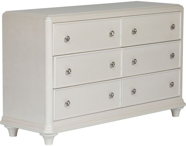 Liberty Furniture Stardust Iridescent White Dresser & Mirror 4