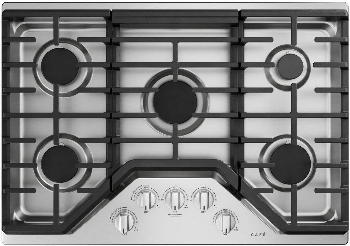 Café™ 30" Stainless Steel Built In Gas Cooktop-CGP70302NS1