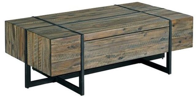 Hammary Modern Timber Multi-Color Rectangular Cocktail Table
