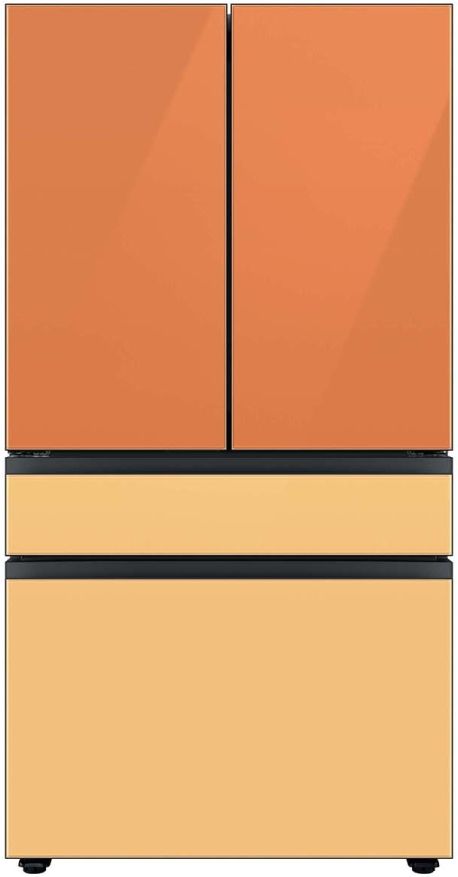 Samsung Bespoke 36" Sunrise Yellow Glass French Door Refrigerator Bottom Panel 2
