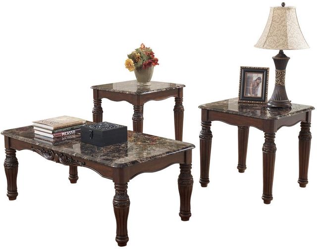Tables d'appoint rectangulaire 3 morceaux North Shore, brun, Signature Design by Ashley®