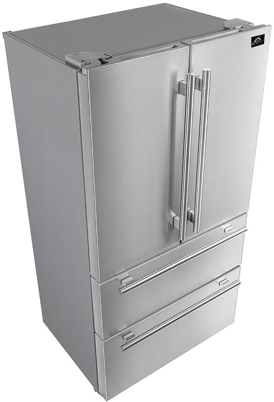 FORNO® Alta Qualita 19.3 Cu. Ft. Stainless Steel French Door Refrigerator  1