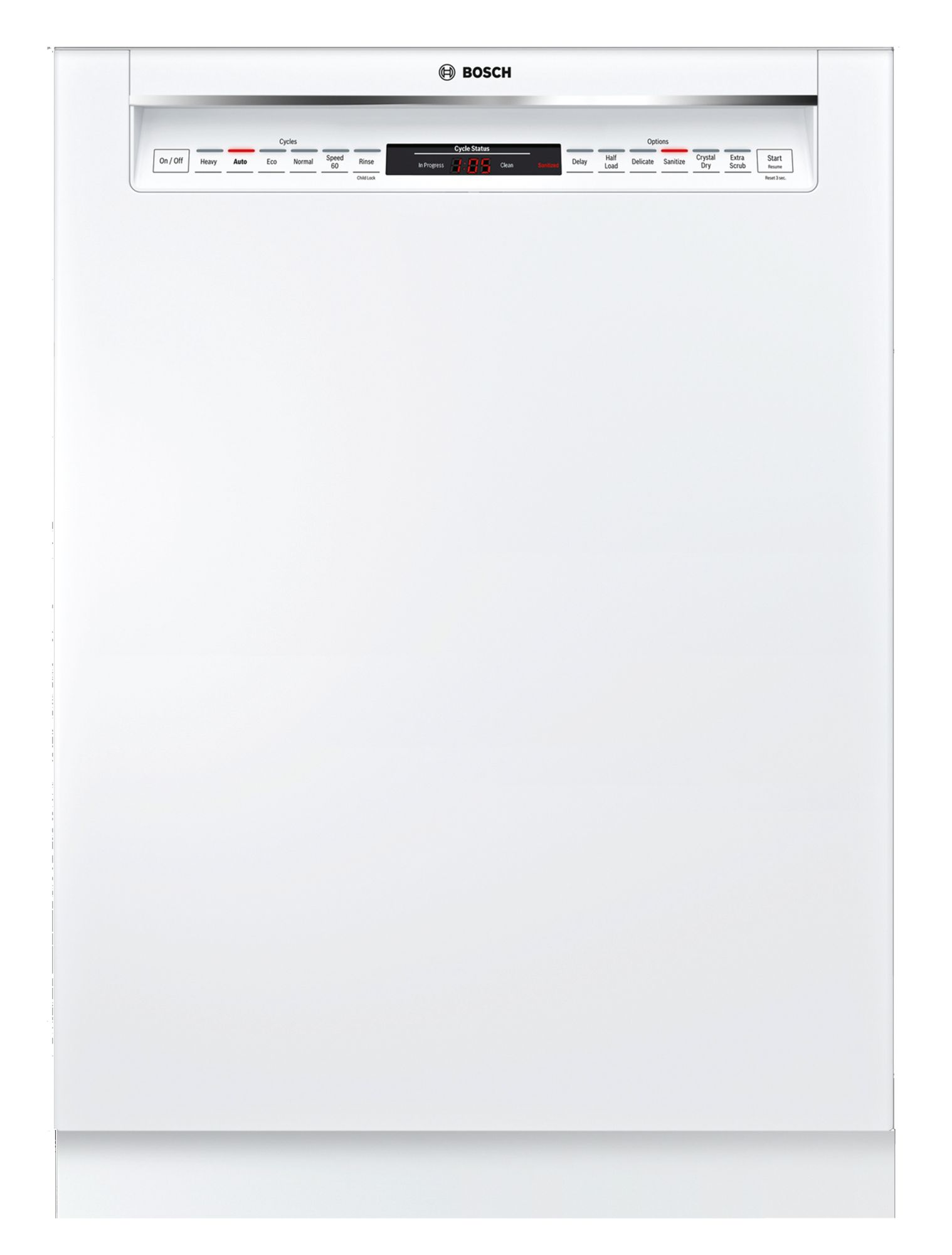 Bosch 800 Series DLX 24" White Built In Dishwasher