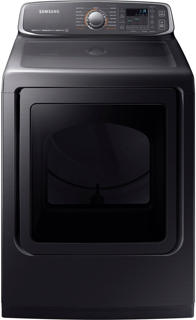 Samsung 7.4 Cu. Ft. Fingerprint Resistant Black Stainless Steel Front Load Gas Dryer