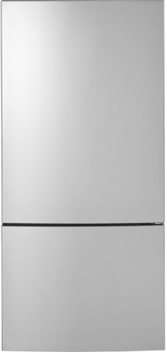 GE® 17.7 Cu. Ft. Stainless Steel Counter Depth Bottom Freezer Refrigerator