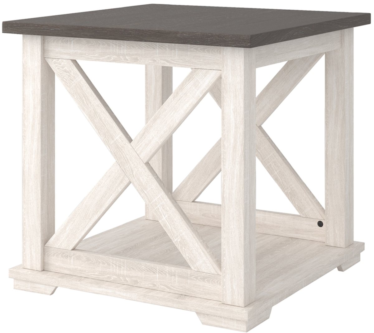 two white end tables