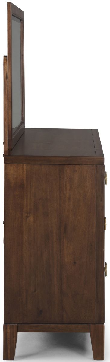 homestyles® Bungalow Medium Brown Dresser with Mirror-3