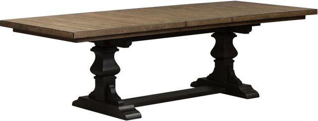 Liberty Furniture Harvest Home 5-Piece Chalkboard Trestle Table Set 1