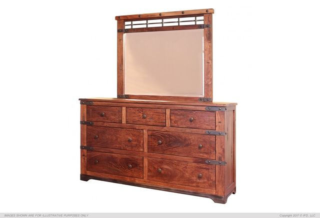 International Furniture Direct Parota Bedroom Mirror-1