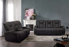 Furniture of America® Amirah 2-Piece Dark Gray Living Room Set