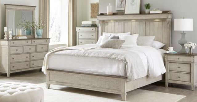 Liberty Ivy Hollow 5-Piece Dusty Taupe/Weathered Linen Queen Bed Set-0