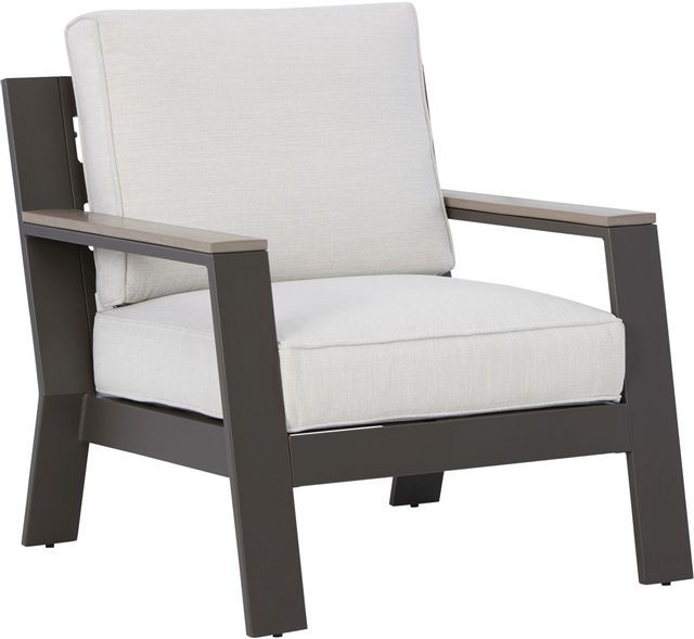 Signature Design by Ashley® Tropicava Taupe/White Outdoor Lounge Chair