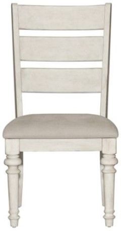 Liberty Heartland Antique White Ladder Back Side Chair-1