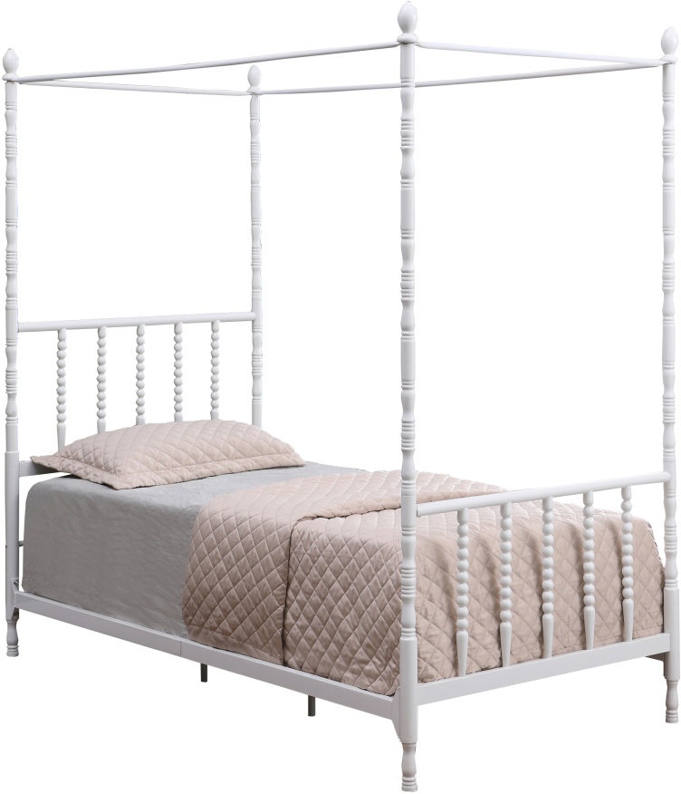 Coaster Betony White Twin Canopy Youth Bed Jarons Furniture