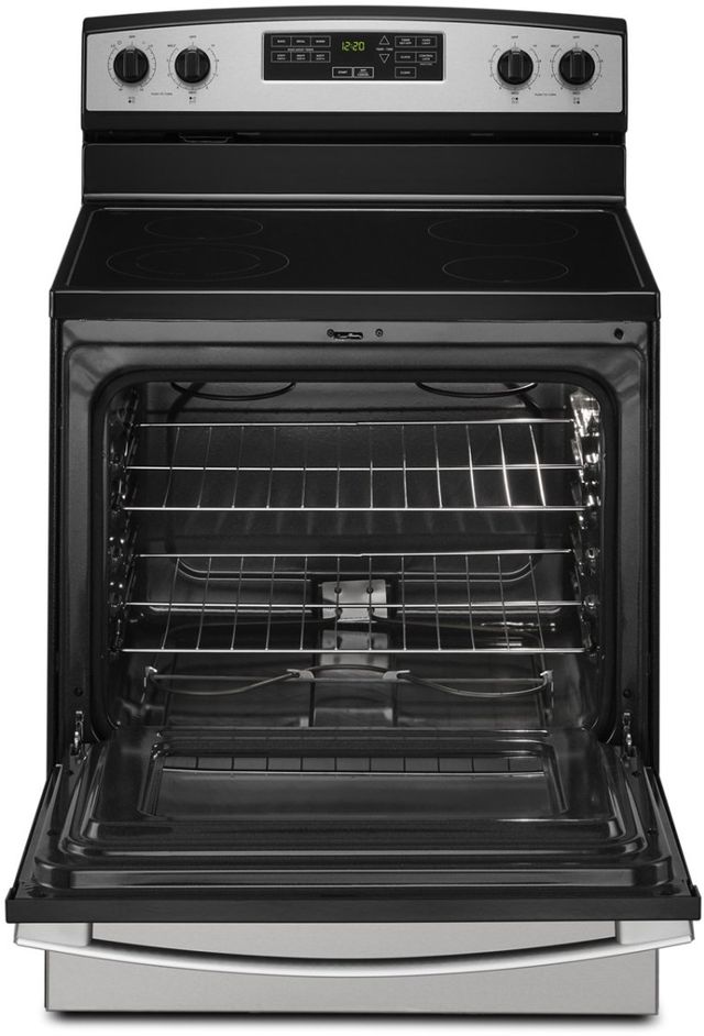 Amana® 30" Black on Stainless Free Standing Electric Range 7