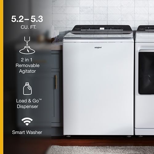Whirlpool® 5.2 – 5.3 Cu. Ft. White Top Load Washer 5