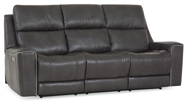 Palliser® Furniture Hastings Gray Power Sofa Recliner with Power Headrest and Lumbar 0