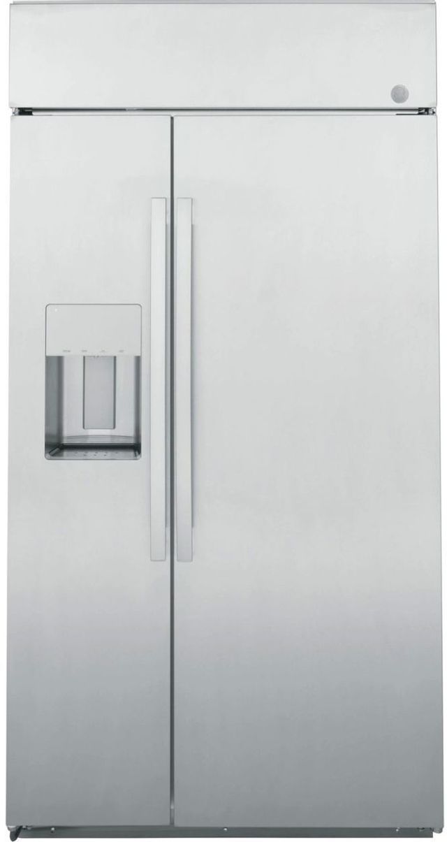 GE Profile™ 28.7 Cu. Ft. Stainless Steel Counter Depth Side By Side Refrigerator-0