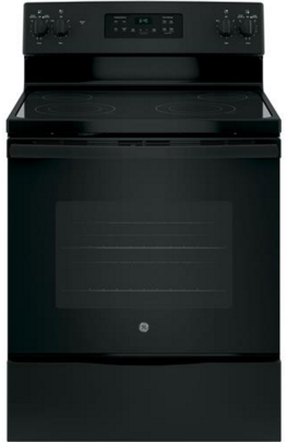 GE® 30" Free Standing Electric Range-Stainless Steel with 5.3 cu. ft. 0