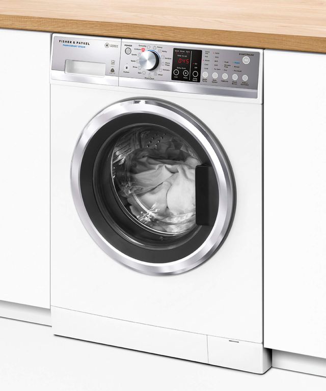 Fisher & Paykel Series 7 FabricSmart™ 2.4 Cu. Ft. White Front Load Washer 1