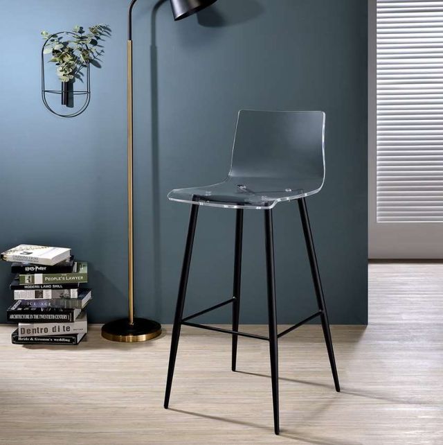 Progressive® Furniture A La Carte Black/Clear 39" Bar Stool-2