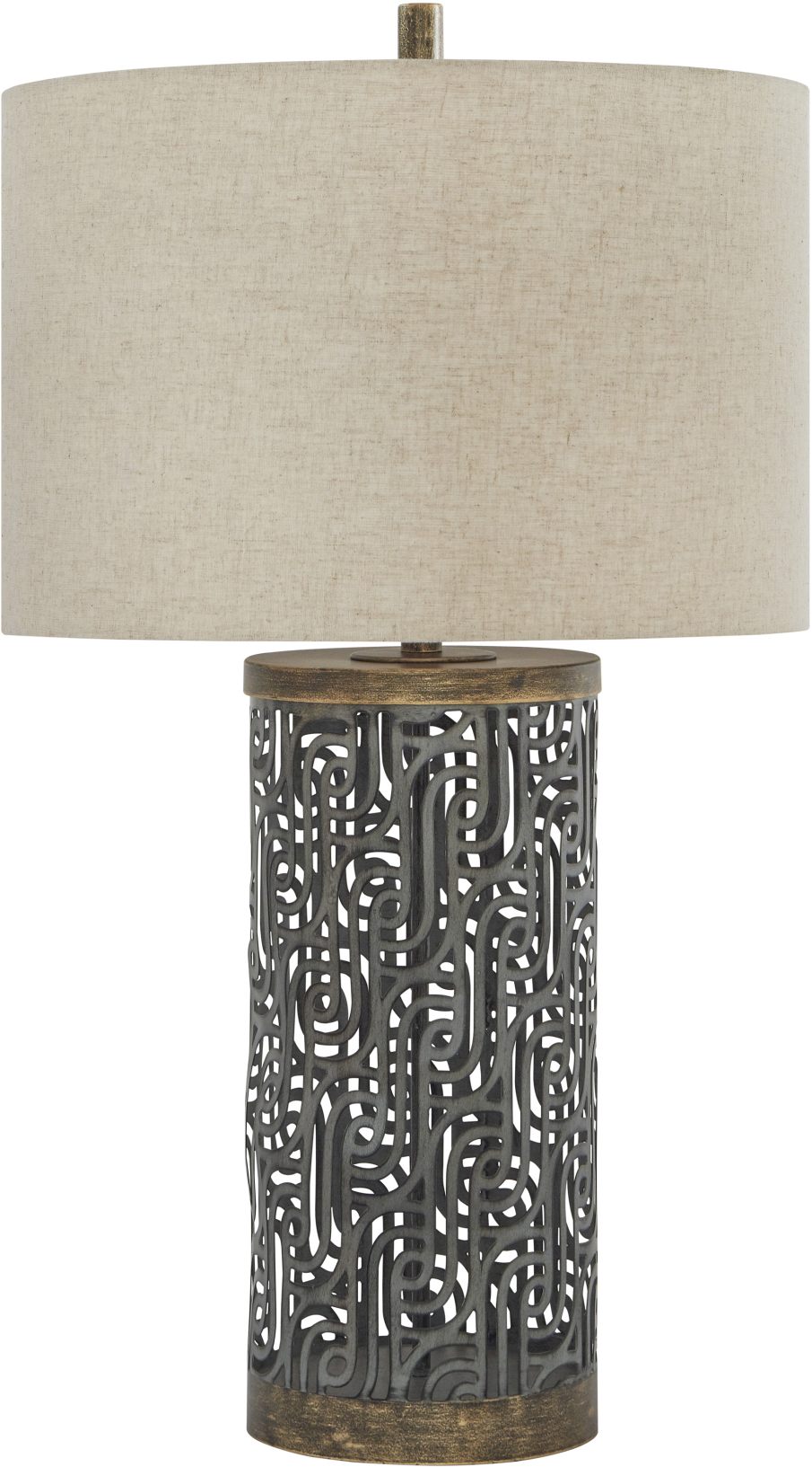 Signature Design by Ashley® Dayo Gray/Gold Metal Table Lamp