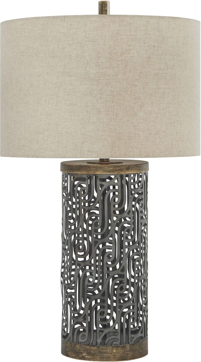 Signature Design by Ashley® Dayo Gray/Gold Metal Table Lamp-0