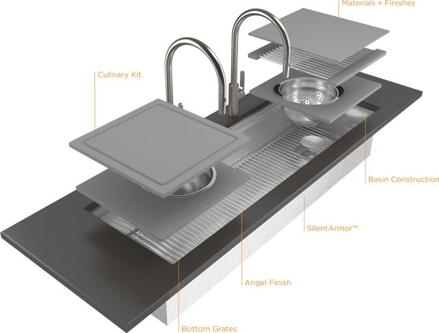 The Galley Workstation Basin Portion Of Iws 4S In Angel Finish 316L - Stainless Steel-2