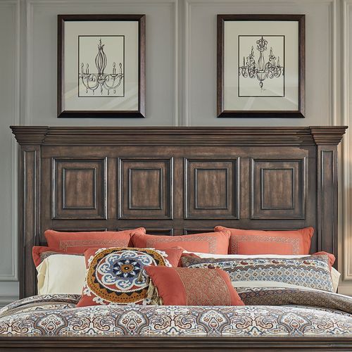 Liberty Furniture Big Valley Brownstone King Panel Bed-4