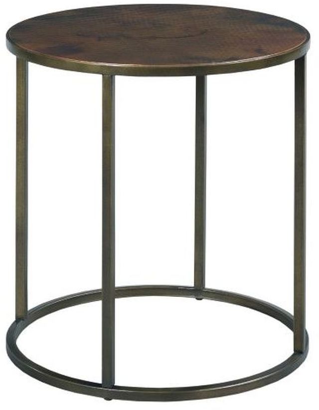 Hammary Sanfod Collection Brown Round End Table