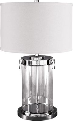 Signature Design by Ashley® Tailynn Clear/Silver Glass Table Lamp