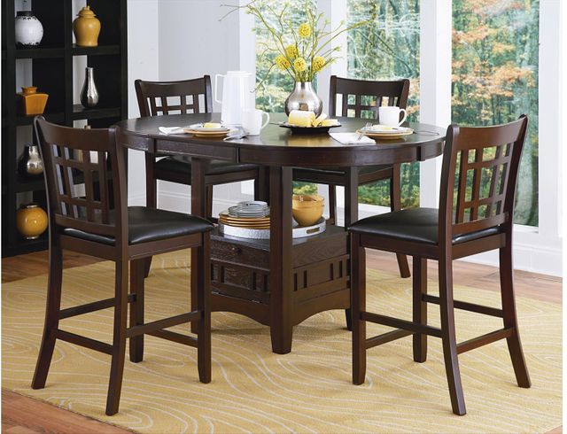 Homelegance® Junipero 5 Piece Counter Height Dining Table Set 5