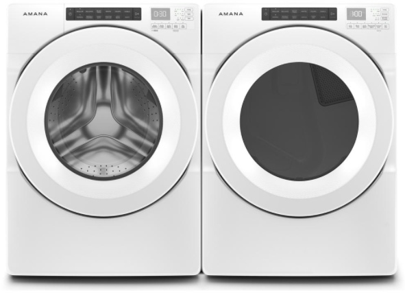 Amana® White Front Load Laundry Pair