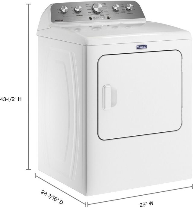 Maytag® White 7.0 Cu. Ft. Front Load Gas Dryer 9
