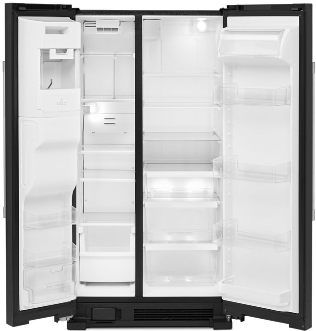 Maytag® 24.51 Cu. Ft. Cast Iron Black Side-by-Side Refrigerator 1