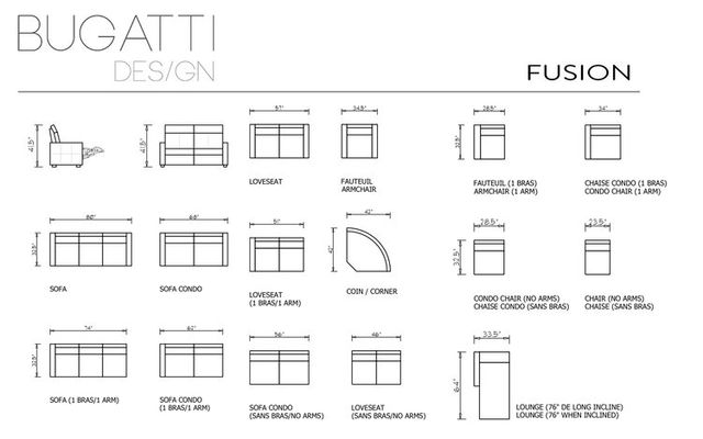 Bugatti Design Fusion Electric Reclining Condo Sofa 4