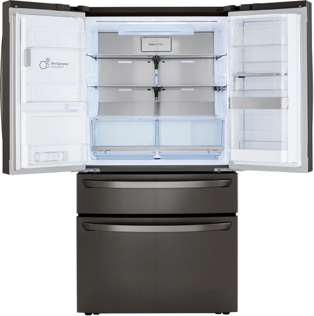 LG 29.5 Cu. Ft. PrintProof™ Black Stainless Steel Smart Wi-Fi Enabled French Door Refrigerator 1