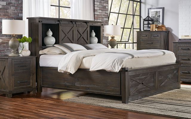 A-America® Sun Valley Charcoal California King Storage Bed 1
