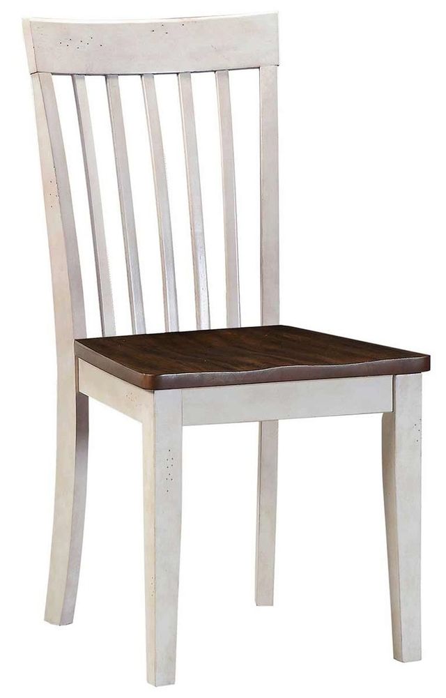 Tennessee Enterprises, Inc. Smart Buy Walnut/Antique White Side Chair 0