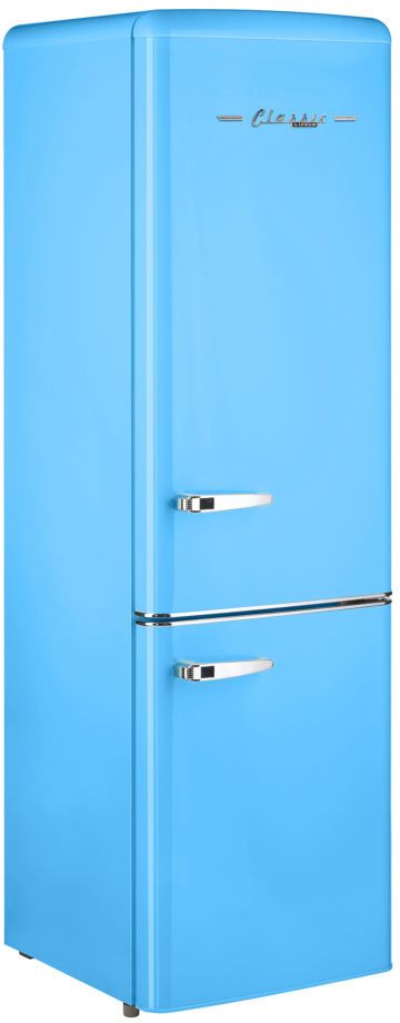 Unique® Appliances Classic Retro 9.0 Cu. Ft. Robin Egg Blue Counter Depth Freestanding Bottom Freezer Refrigerator 5