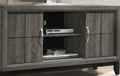 Crown Mark Akerson Grey TV Stand 1